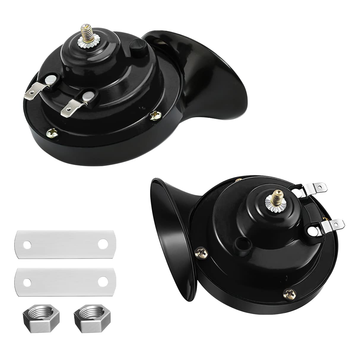Super Loud Train Horns, Car Waterproof Durable Air Electric Snail Horn, 12V Raging Sound Air Horns Replacement Kit, Automotive A