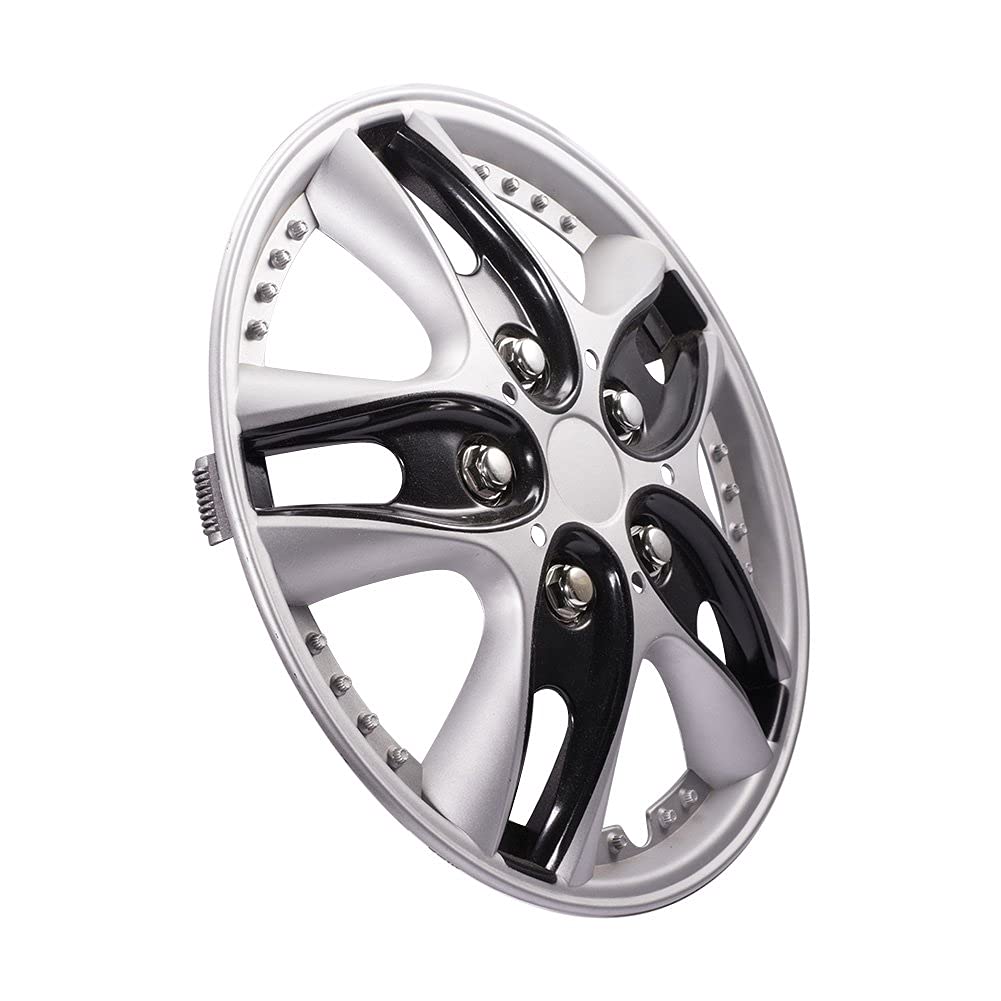 Atmomo 12 Inch Black Hubcap Wheel Cover Replacement Car Vehicle Wheel Rim Skin Cover Pack Of 4