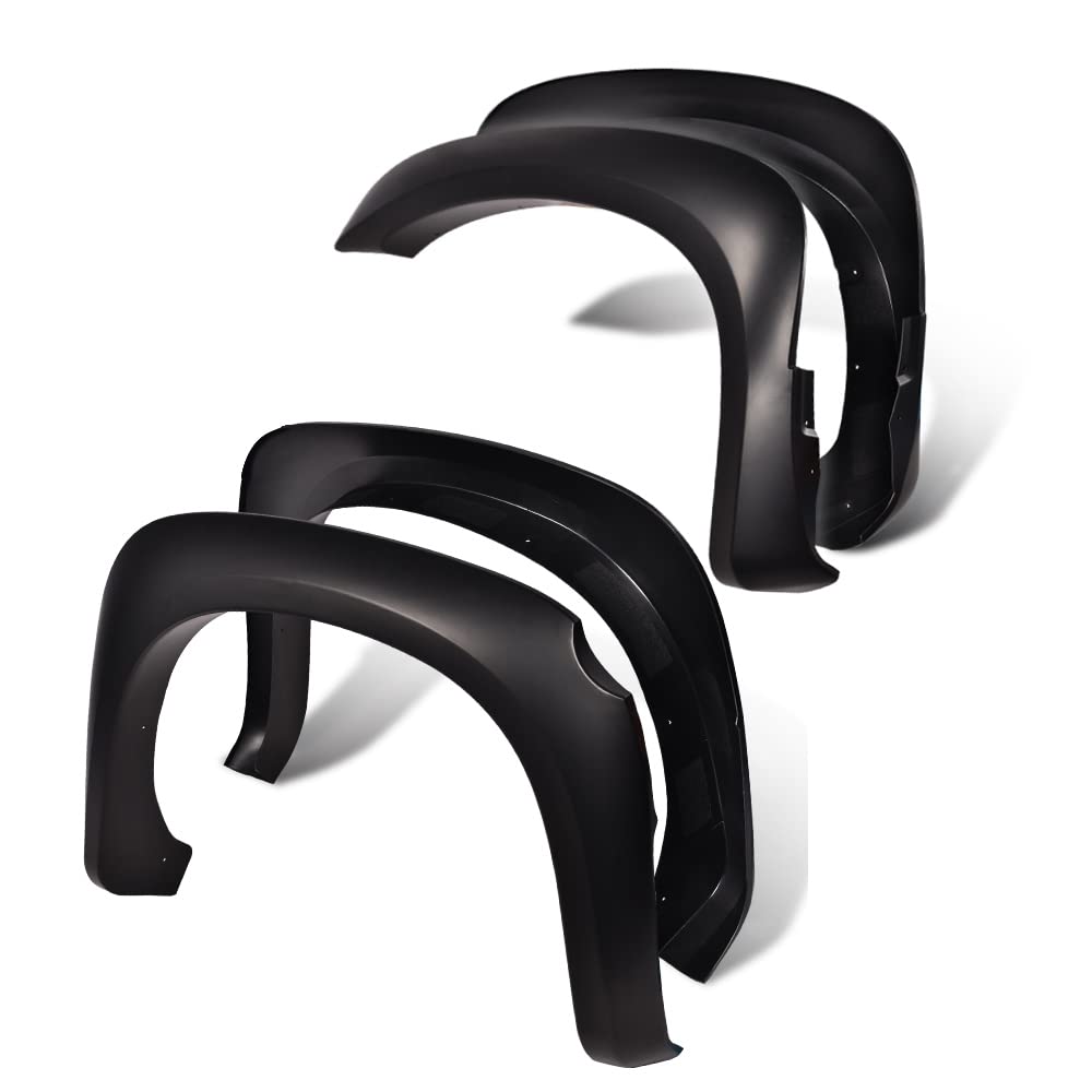 PIT66 Fender Flares, Compatible with 2005-2011 Dodge Dakota Crew Cab Models Compatible with 2011 Ram Dakota Crew Cab Pickup Smoo