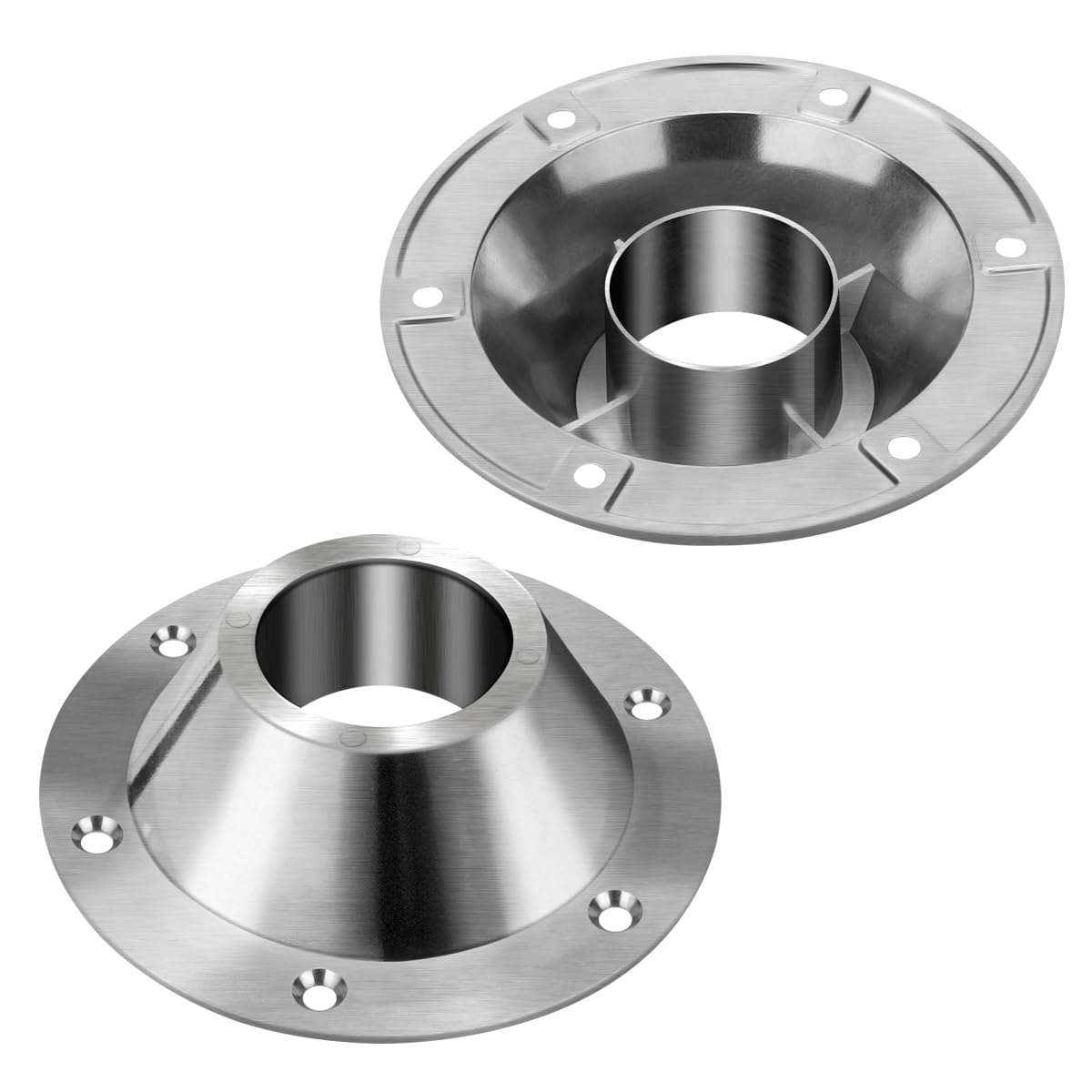 2-Pack RV Table Base Under Table Top and Bottom (Aluminum 6-Hole Design) Fits for RV Camper Travel Trailer Boat, Table Bracket T