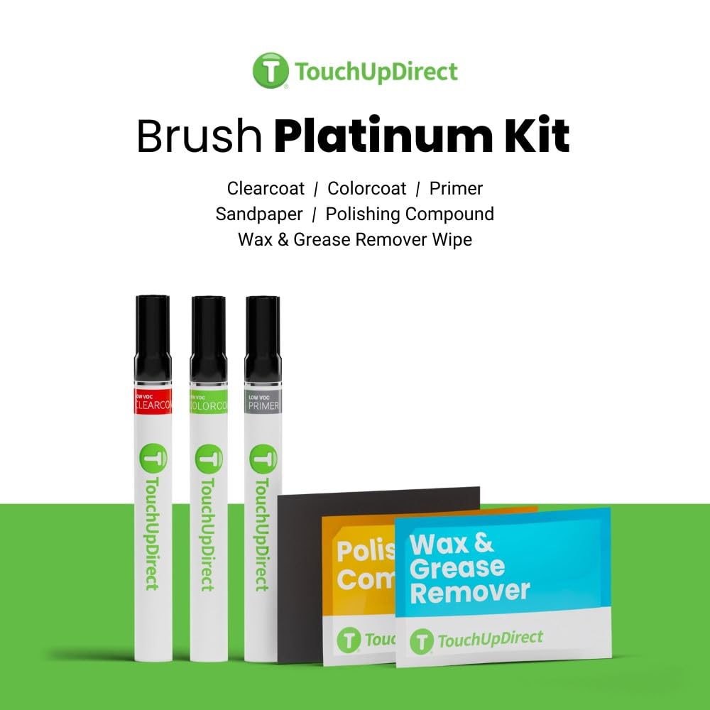 Touchupdirect 996 Designo Cardinal Red Metallic Compatible With Mercedes-Benz Exact Match Touch Up Paint Brush - Platinum Kit