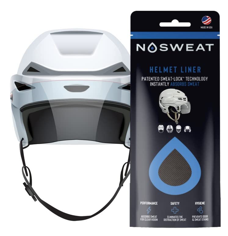 Hockey Helmet Sweat Liners And Sweatband By Nosweat Patented Sweatlock Technology 3 | 6 | 12 | 25 | 50 Pack (50)