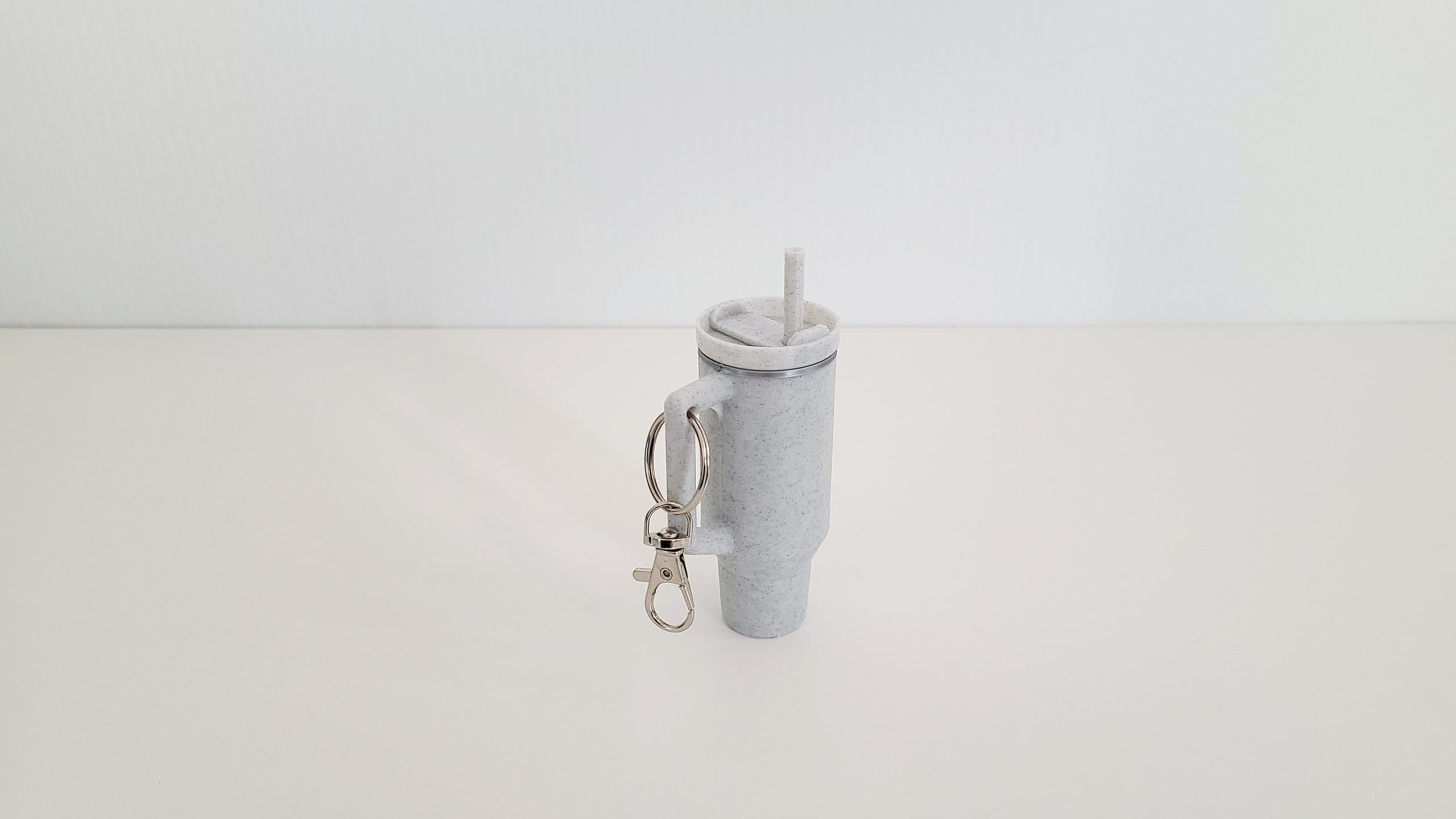 Miniature Stanley Tumbler Cup Replica Keychain - 3D Printed Desk Accessory (3 Pack: Marble)