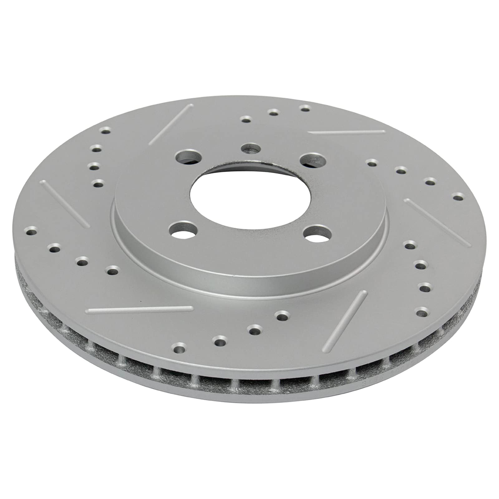 Trq Front Performance Brake Rotors Set Premium G-Coated Cross Drilled & Slotted Compatible With 1991 Bmw 318I 1984-1987 325E 198