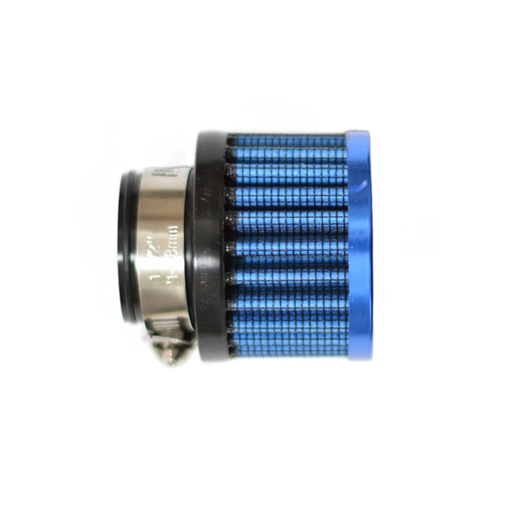 Auto Car Universal Rubber End Clamp On 25Mm 1' Intake Air Filter Blue