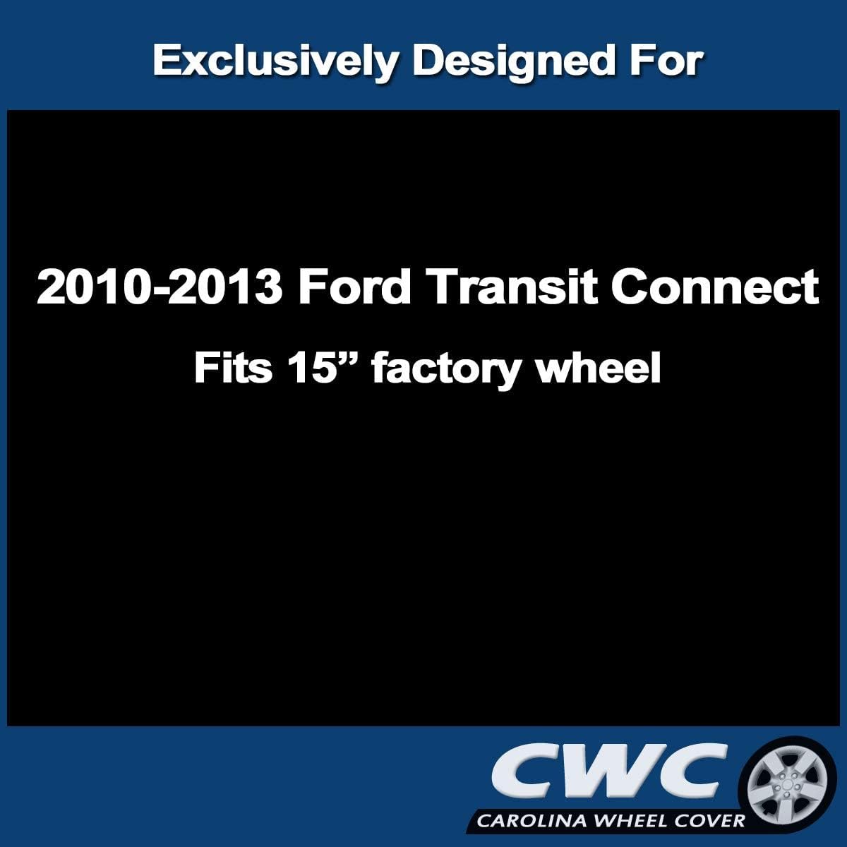 Premium Hubcap Set, Replacement For Ford Transit Connect 2010-2013, 15-Inch Wheel Covers (4 Pieces)