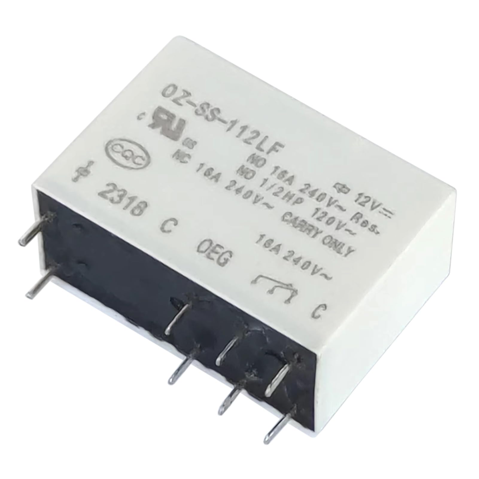 2Pcs OZ-SS-112LF 16A 12VDC General Purpose Multi-Function Relay 8Pins