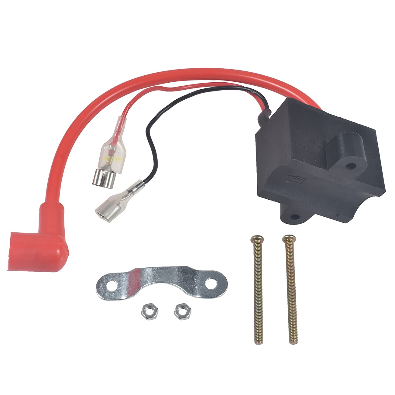 jtfrkope Performance CDI Ignition Magneto Coil Spark Plug Kit for 49cc-80cc 2-Stroke Motor Engine Motorized Bicycle Bike