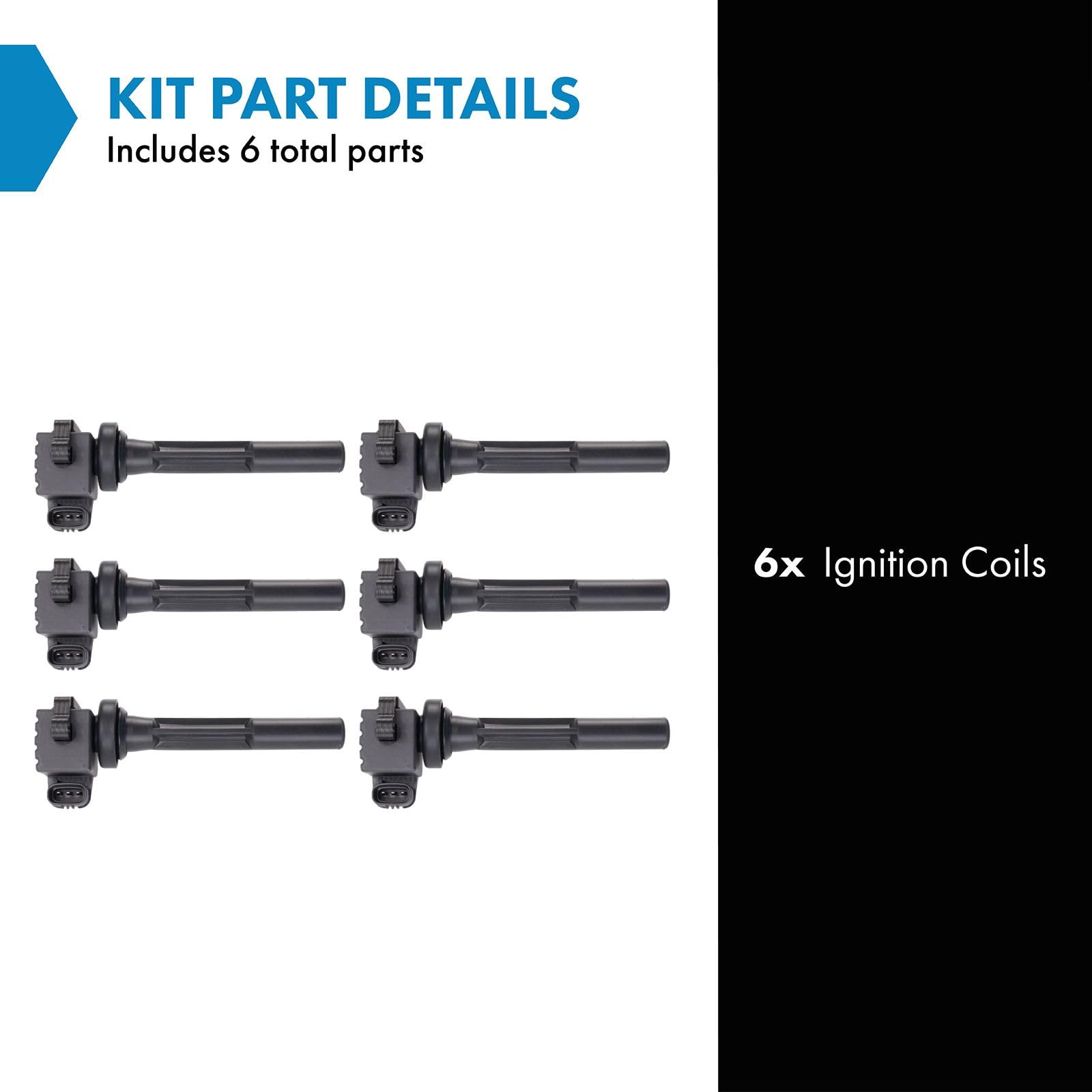 Trq Ignition Coil Set Compatible With 1998-1999 Acura Slx Honda Passport Isuzu Amigo Rodeo Trooper 1999-2001 Vehicross