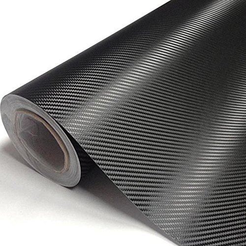 Diyah 3D Black Carbon Fiber Film Twill Weave Vinyl Sheet Roll Wrap Diy Decals (84'' X 59'' / 7 Ft X 4.9 Ft)