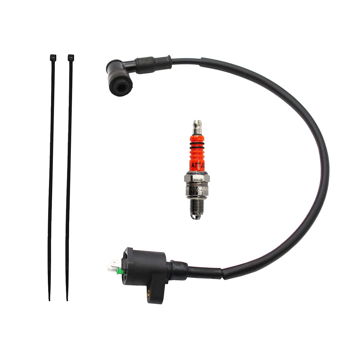 PRO BAT Ignition Coil With Spark Plug For Chinese Scooter 50cc 80cc 125cc 150cc 4 stroke GY6 Engine