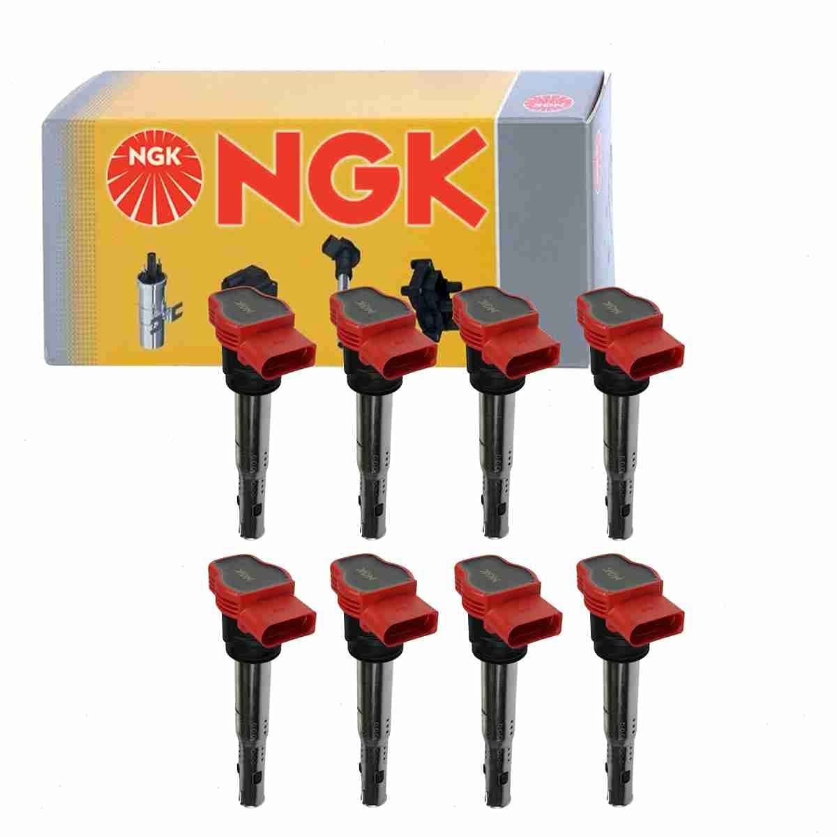 8 pc NGK Ignition Coils compatible with Audi R8 4.2L V8 2008-2015