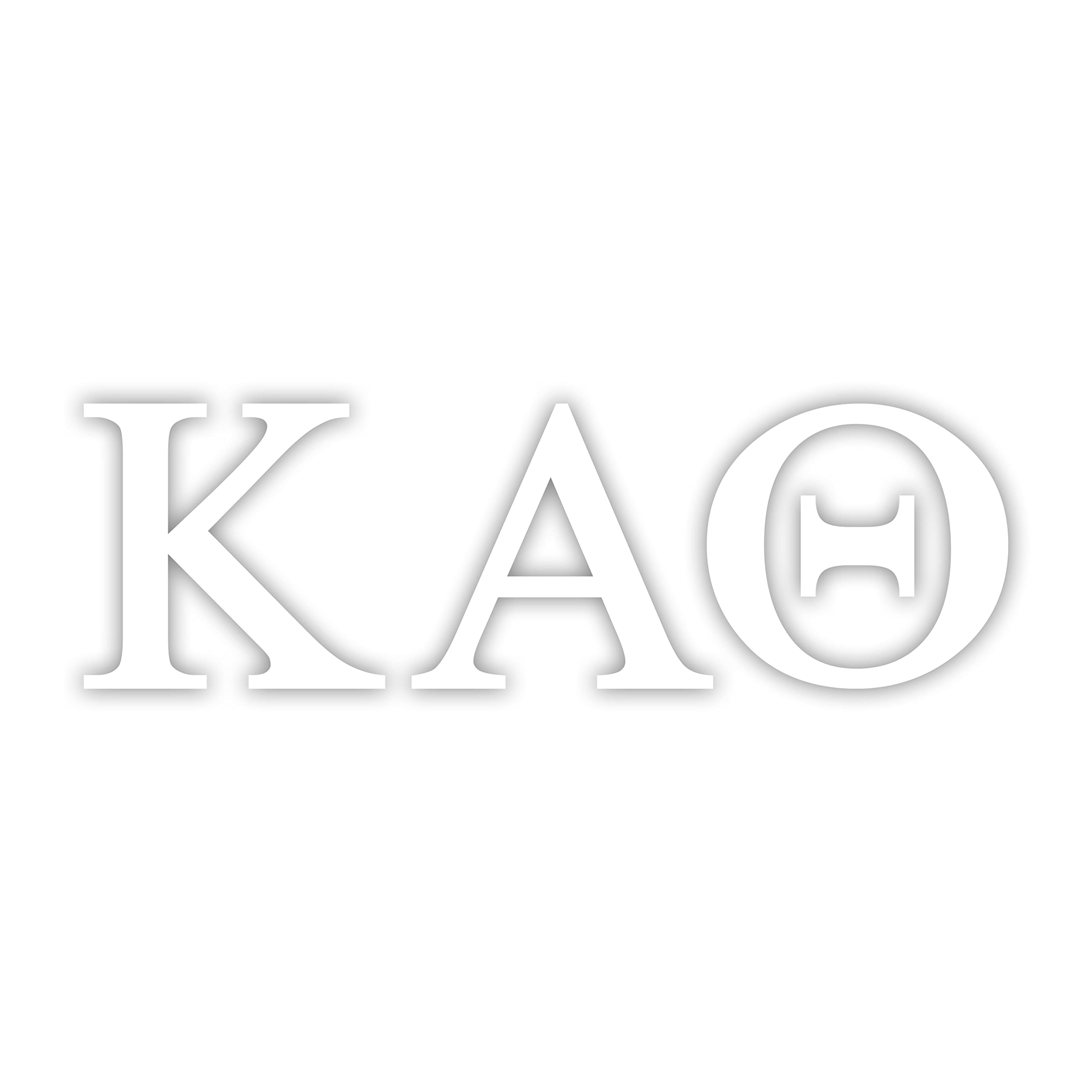Pro-Graphx Kappa Alpha Theta Greek Sorority Sticker Decal, 2.5 Inches Tall, White