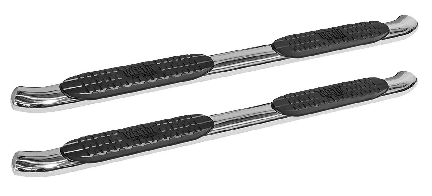 Westin 21-23720 Pro Traxx 4 Oval Nerf Bars Fits 2014-2018 Silverado Sierra 1500 2015-2019 Silverado Sierra 2500 3500 Crew Cab Polished Pair