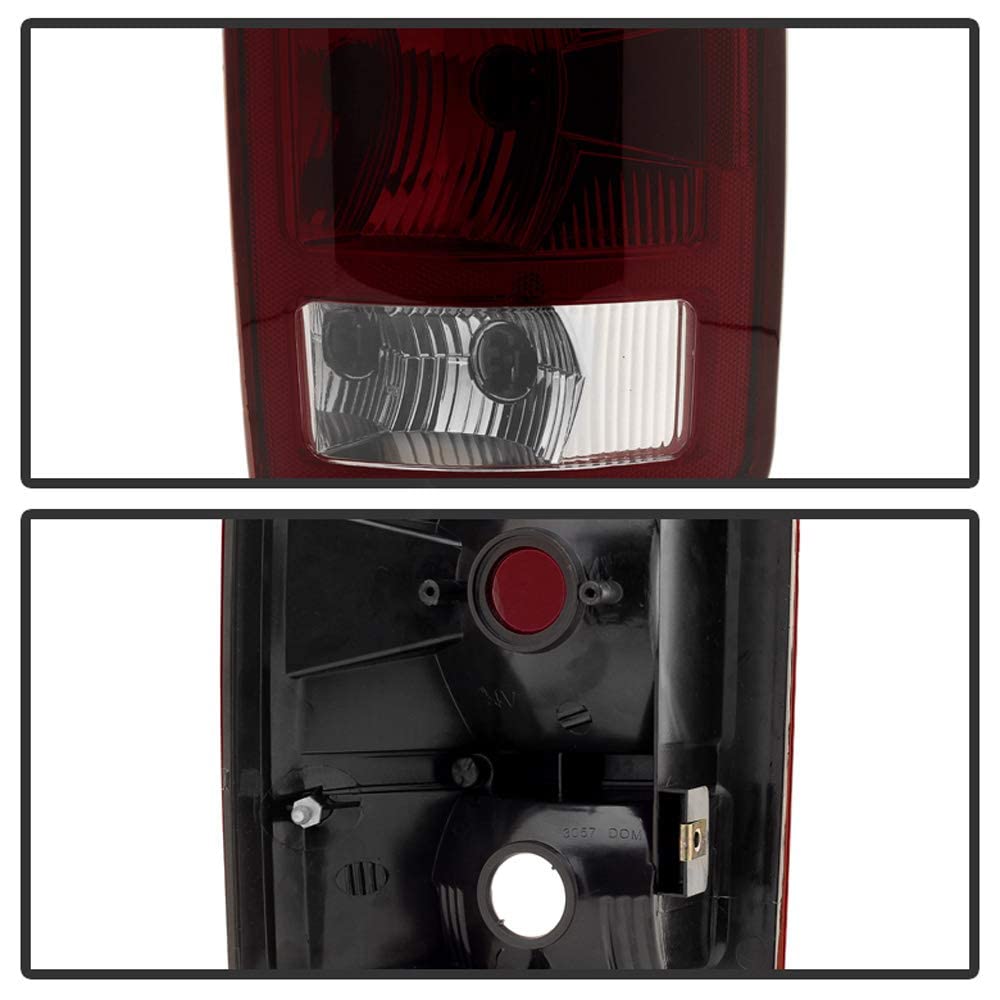 Acanii - For 2002-2006 Dodge Ram 1500 03-06 2500 3500 Oe Style Red Smoked Tail Lights Brake Lampsreplacement Left+Right