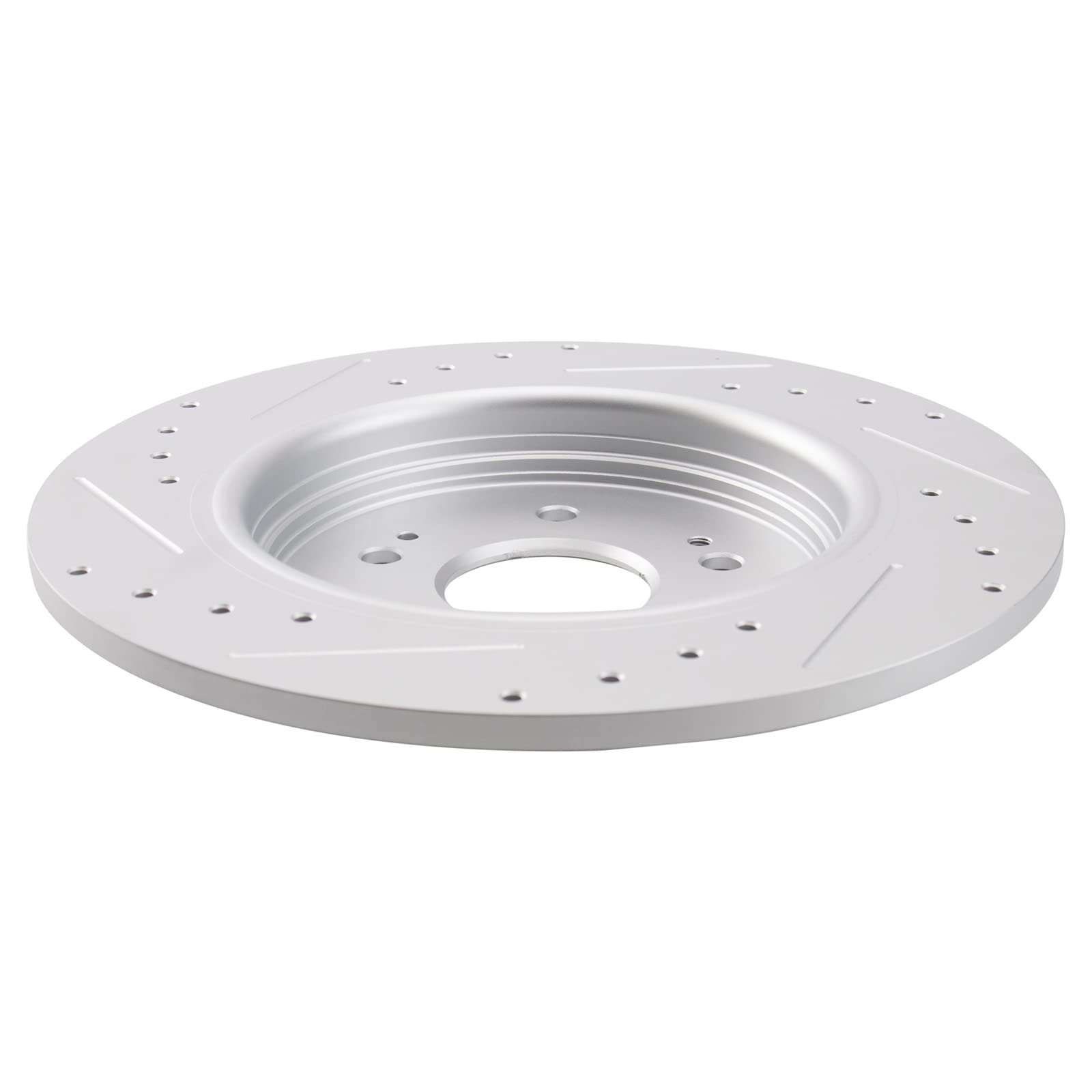 Trq Rear Performance Brake Rotors Set Premium G-Coated Cross Drilled & Slotted Compatible With 2015-2020 Acura Tlx 2017-2022 Hon