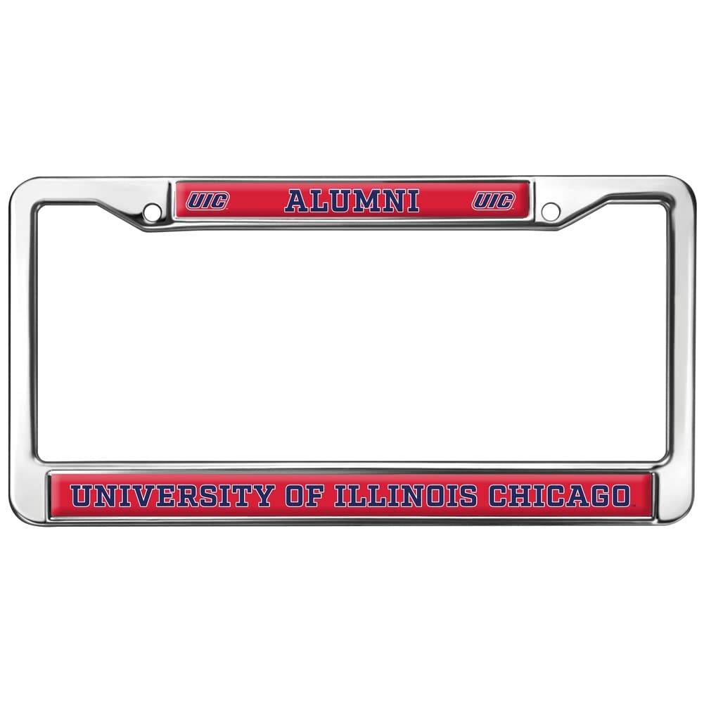 UIC Alumni Logo Full Size Standard License Plate Metal Frame