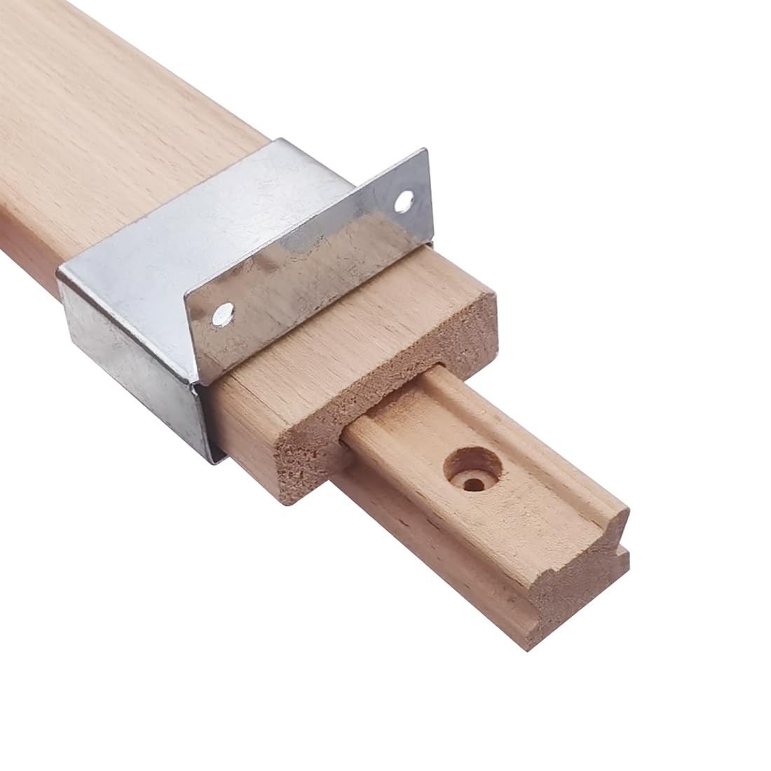 Btibpse Wooden Drawer Slides 16 Inches Classic Wood Center Guide Track With Slide Glides (1 Pcs)