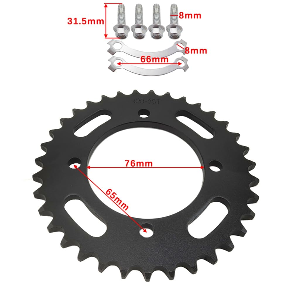 Tc-Motor 428 76Mm 35T Rear Sprocket For Chinese 50Cc 70Cc 90Cc 110Cc 125Cc 140Cc 150Cc 160Cc 170Cc 190Cc Pit Dirt Motor Bike