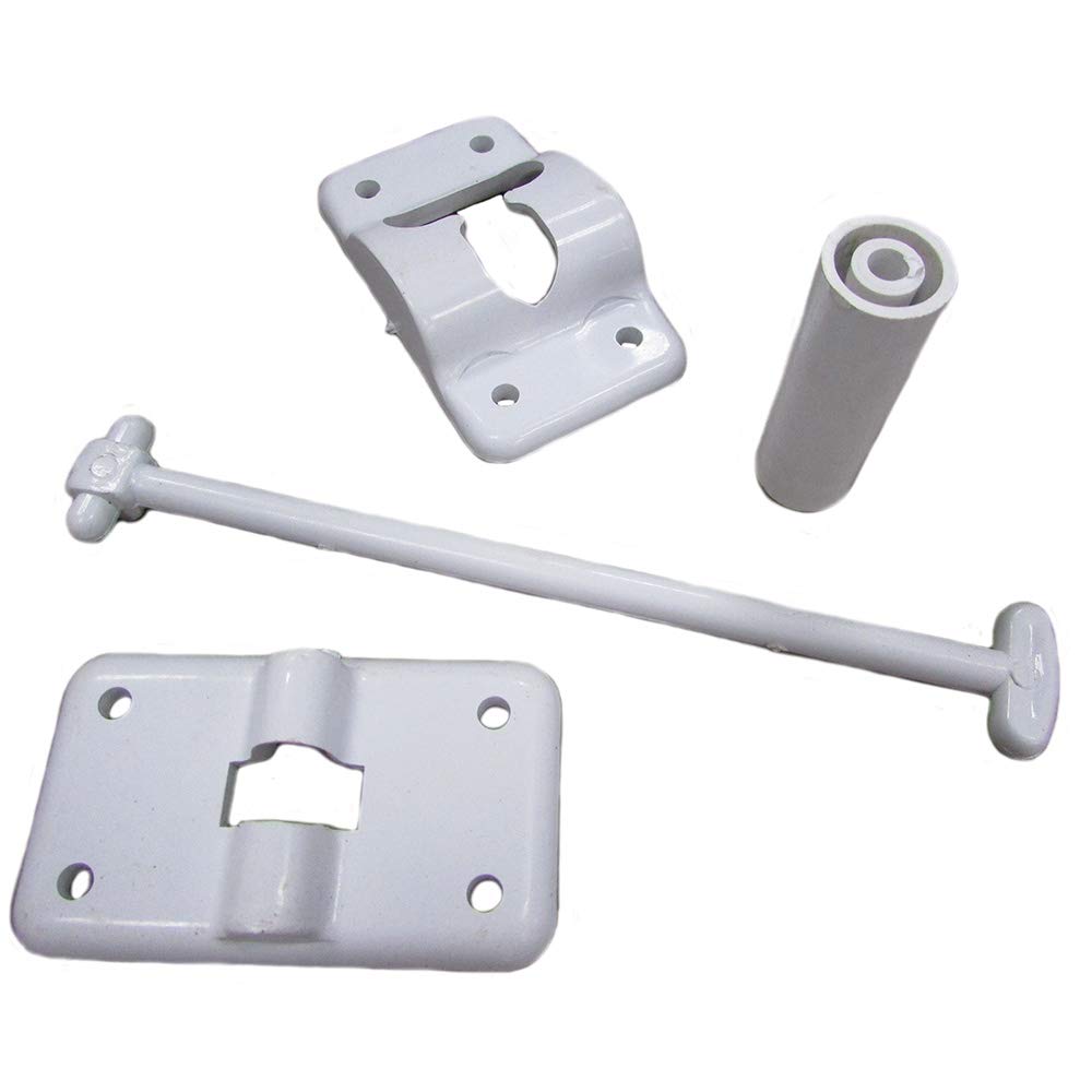 RAParts One White Plastic Camper and RV Door Holder with Stop Fits Universal