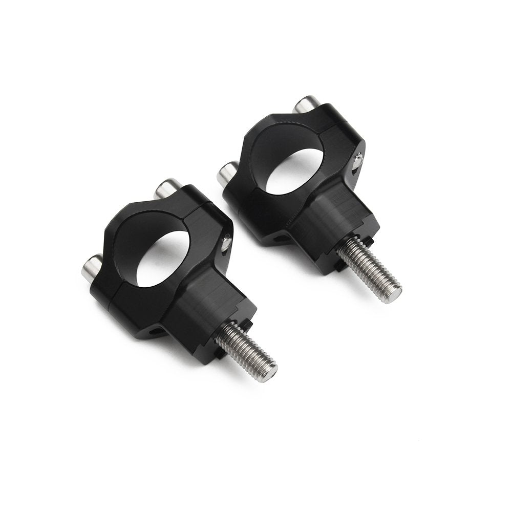 Jfg Racing Black 1 1/8' 28Mm Cnc Aluminum Handlebar Fat Bar Risers Mounts Clamps For 125-530 Sx Sxf Exc Excf Xcw Xcfw 00-16 Motocross Enduro Dirt Bike