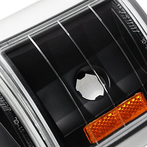 Spec-D Tuning Black Housing Clear Lens 4PC Corner Lights Compatible with 1994-1998 Chevy C10 Pickup, C/K 1500 2500 3500, Silvera