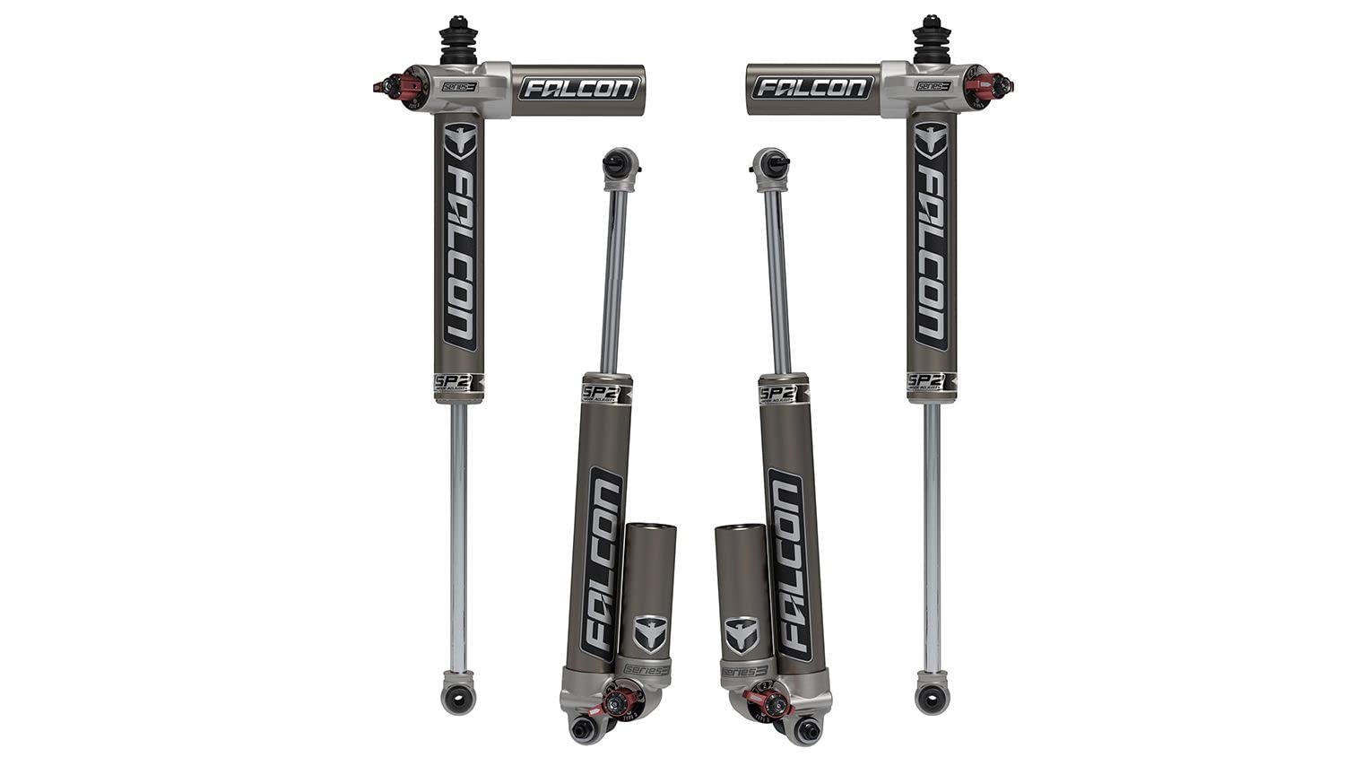 JK 4DR Falcon SP2 3.3 Fast Adjust Piggyback Shock Kit (3-4.5    Lift)