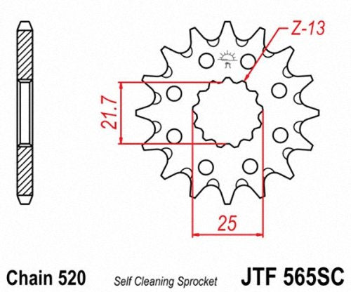 Jt Sprockets Jtf565.12Sc 12T Steel Front Sprocket