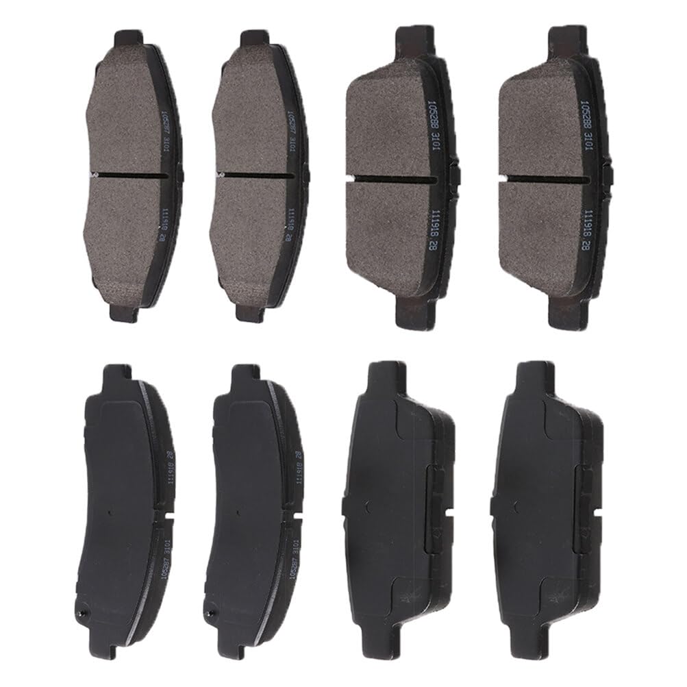 Automuto 8Pcs Front & Rear Semi-Metallic Disc Brake Pads Set D1103 D1102 For Honda Ridgeline 2006-2011