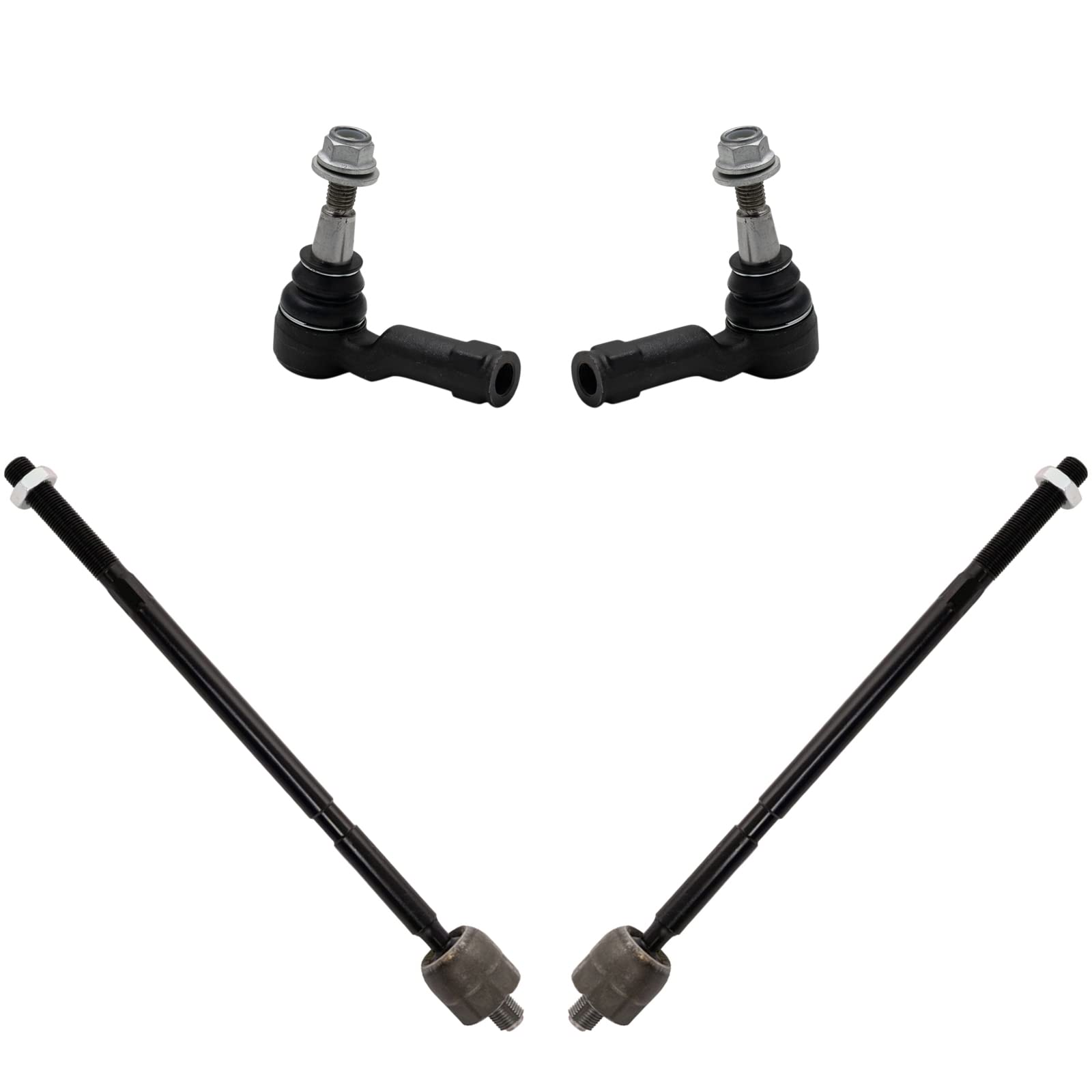 Trq Front Inner And Outer Tie Rod Set Compatible With 2009-2013 Land Rover Range Rover Sport