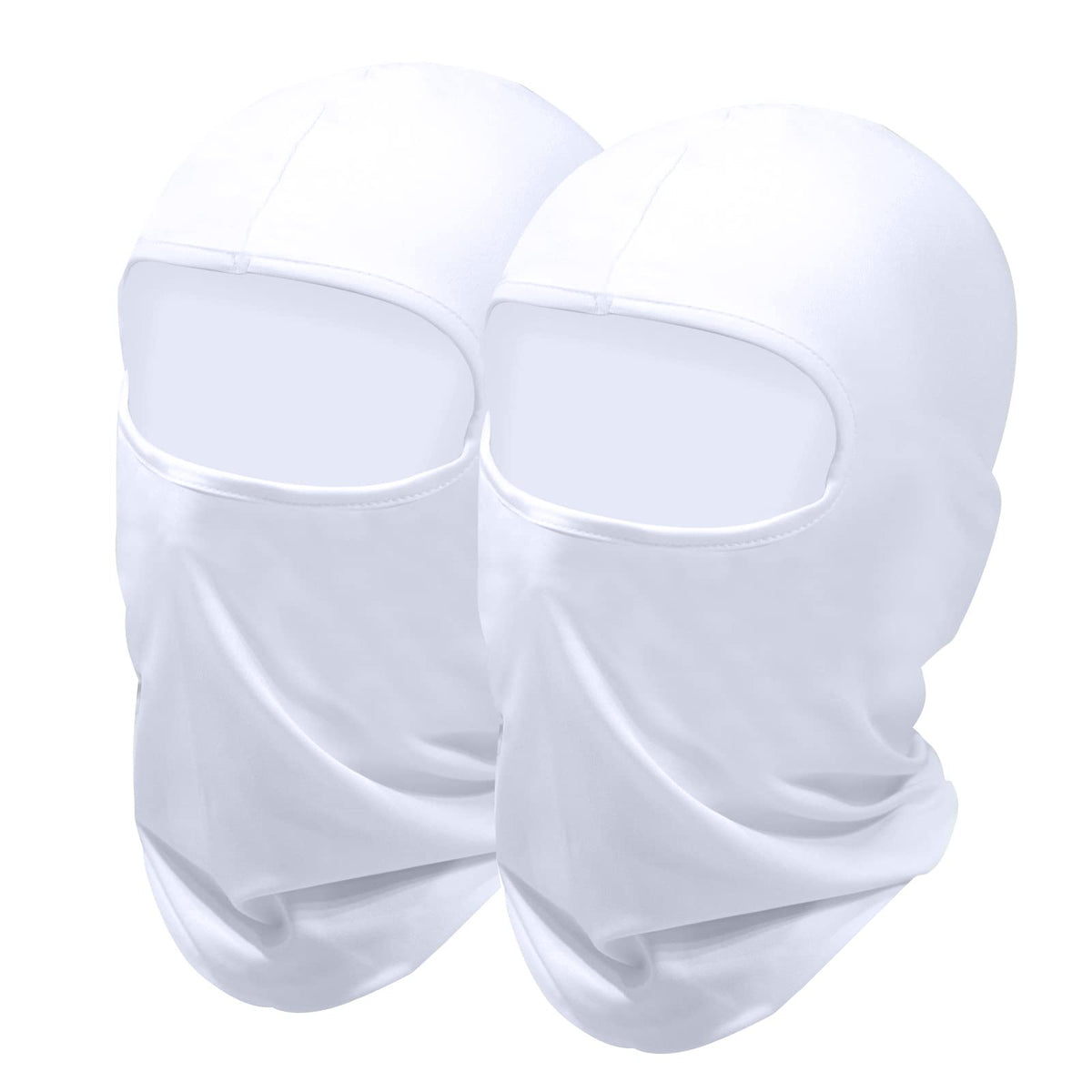 SHEVERCH 2 Pack White Ski Mask UV Protection Lightweight Balaclava Face Mask Men Women Football Motorcycling