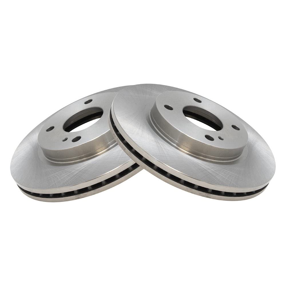 Trq Front Brake Rotors Set Vented Compatible With 2011-2019 Ford Fiesta