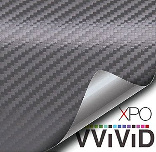 Vvivid Dry Carbon Fibre Detailing Vinyl Wrap Tape 2 Inch X 20Ft Roll Diy (Gunmetal Grey)