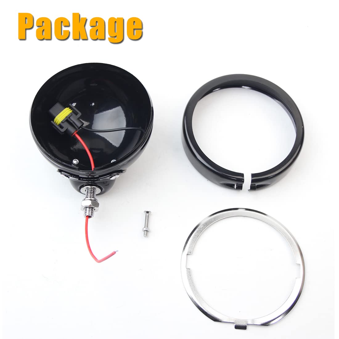 Sktyants 4.5 Inch Housing Bracket Mount Ring Bracket For Fog Passing Light Lamp Motorcycle Touring Electra (Black)