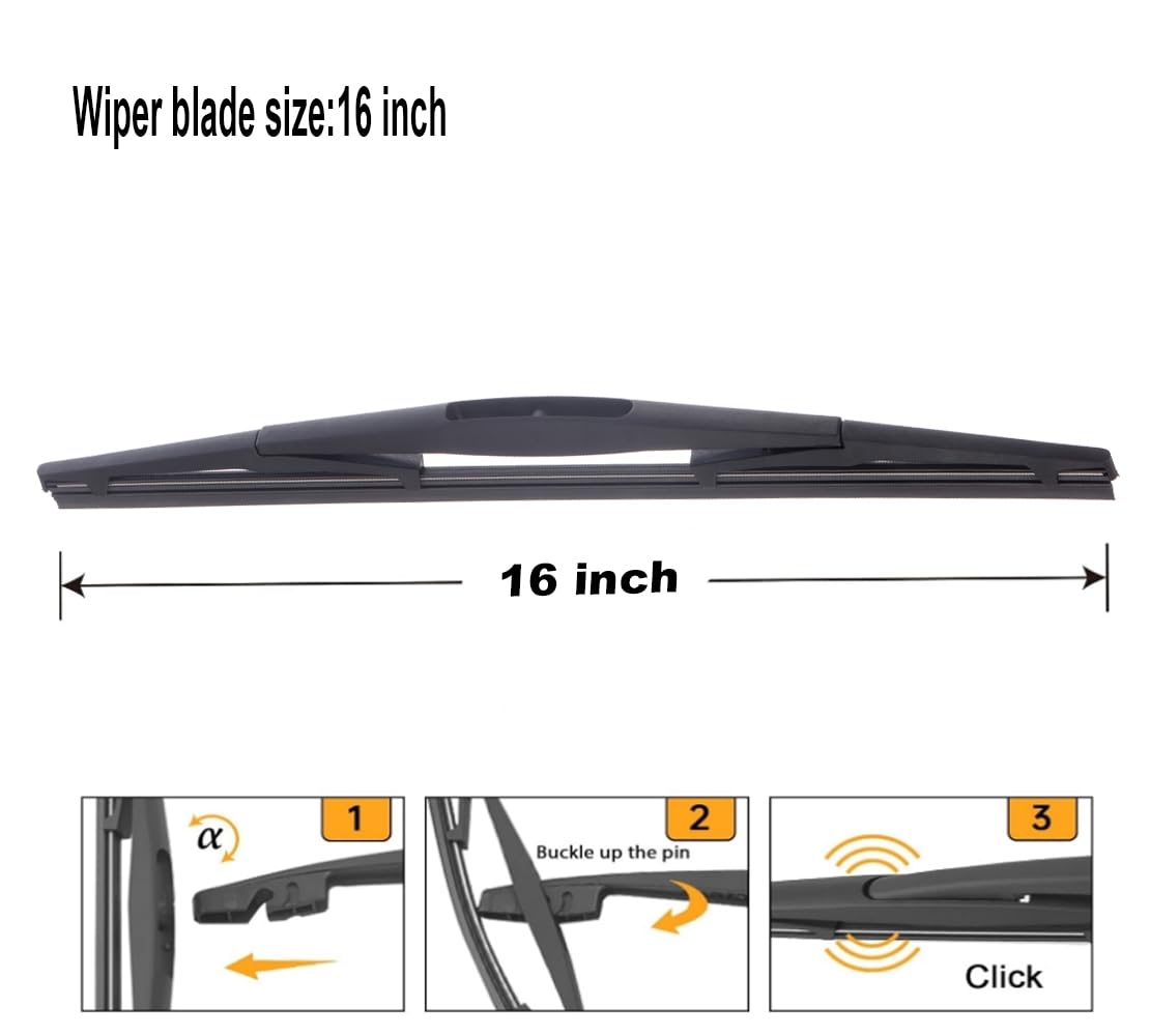 Rear Windshield Wiper 16'' Original Replacement For Honda Odyssey 2023-2005 Passport 2024-2019 Subaru Forester 2005-2003 Impreza