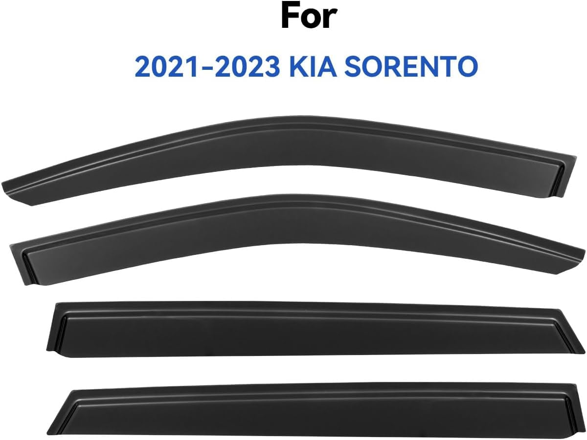 Window Visors Rain Guards Shield for 2021 2022 2023 2024 2025 Kia Sorento, Out-Channel Window Vent Wind Deflectors Visors Shades