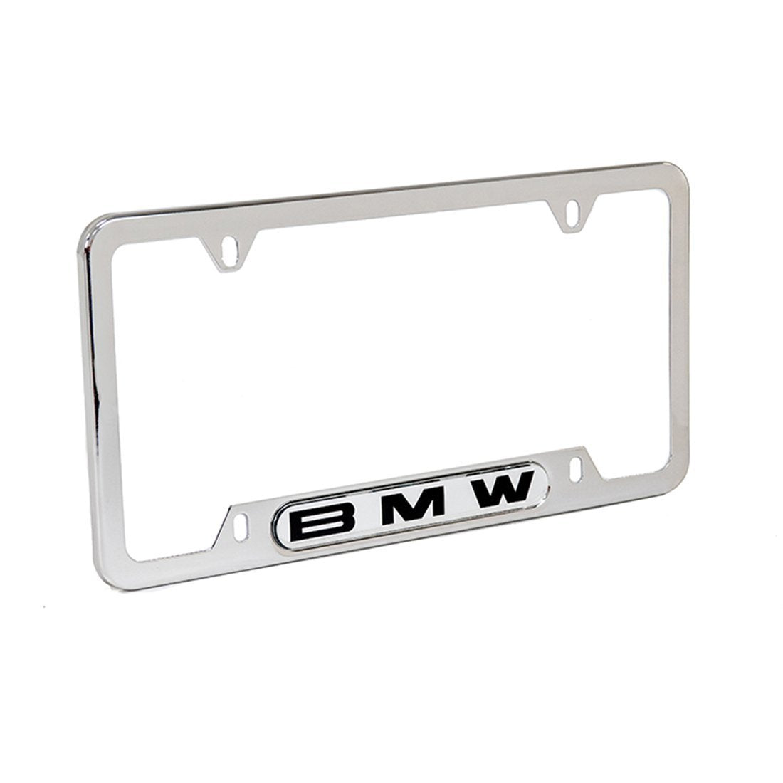 Bmw License Plate Frame Wording (Silver)