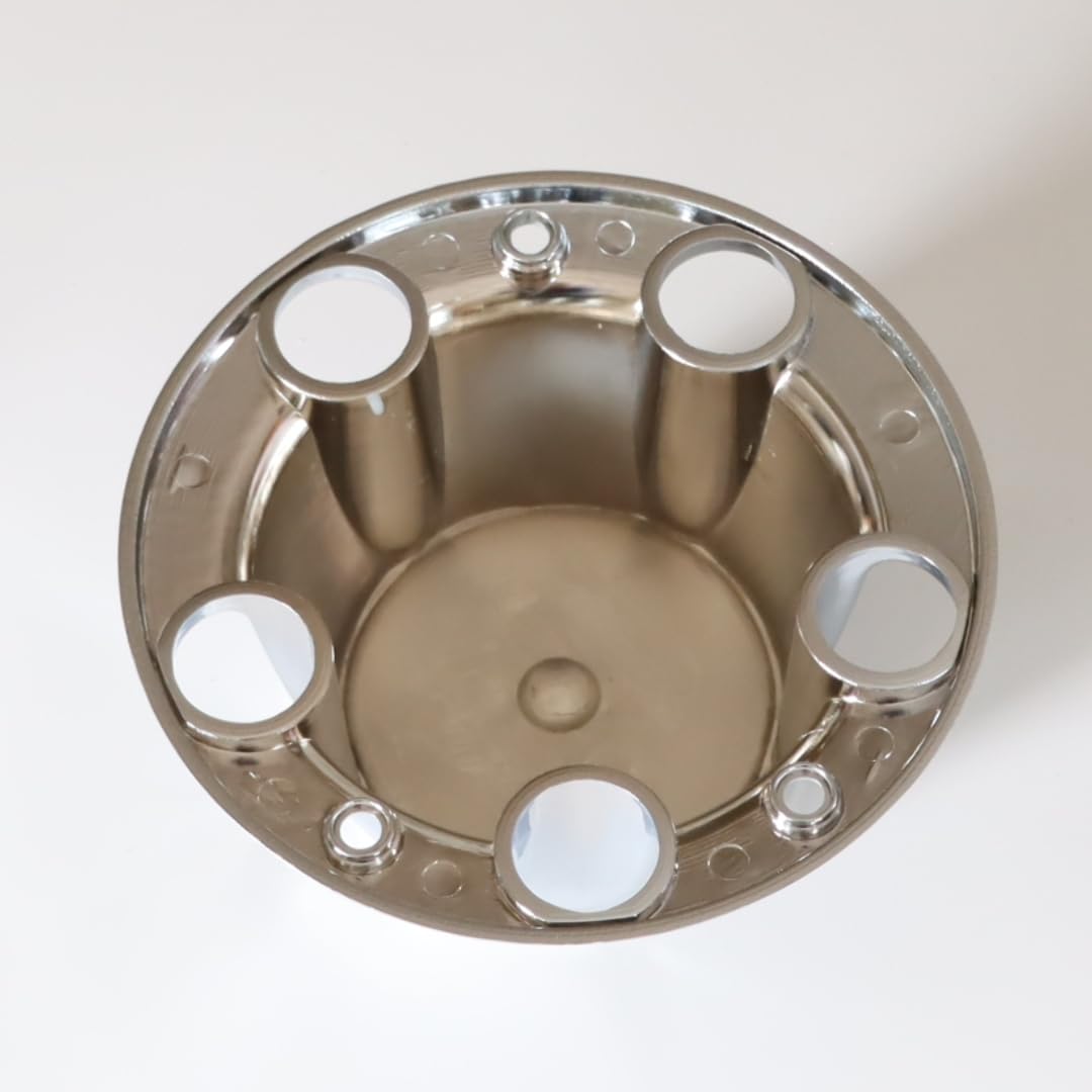 PPCovers Chrome Wheel Hub Center Caps for F150 1980-1996, Includes 12 Mounting Screws, Durable ABS Material