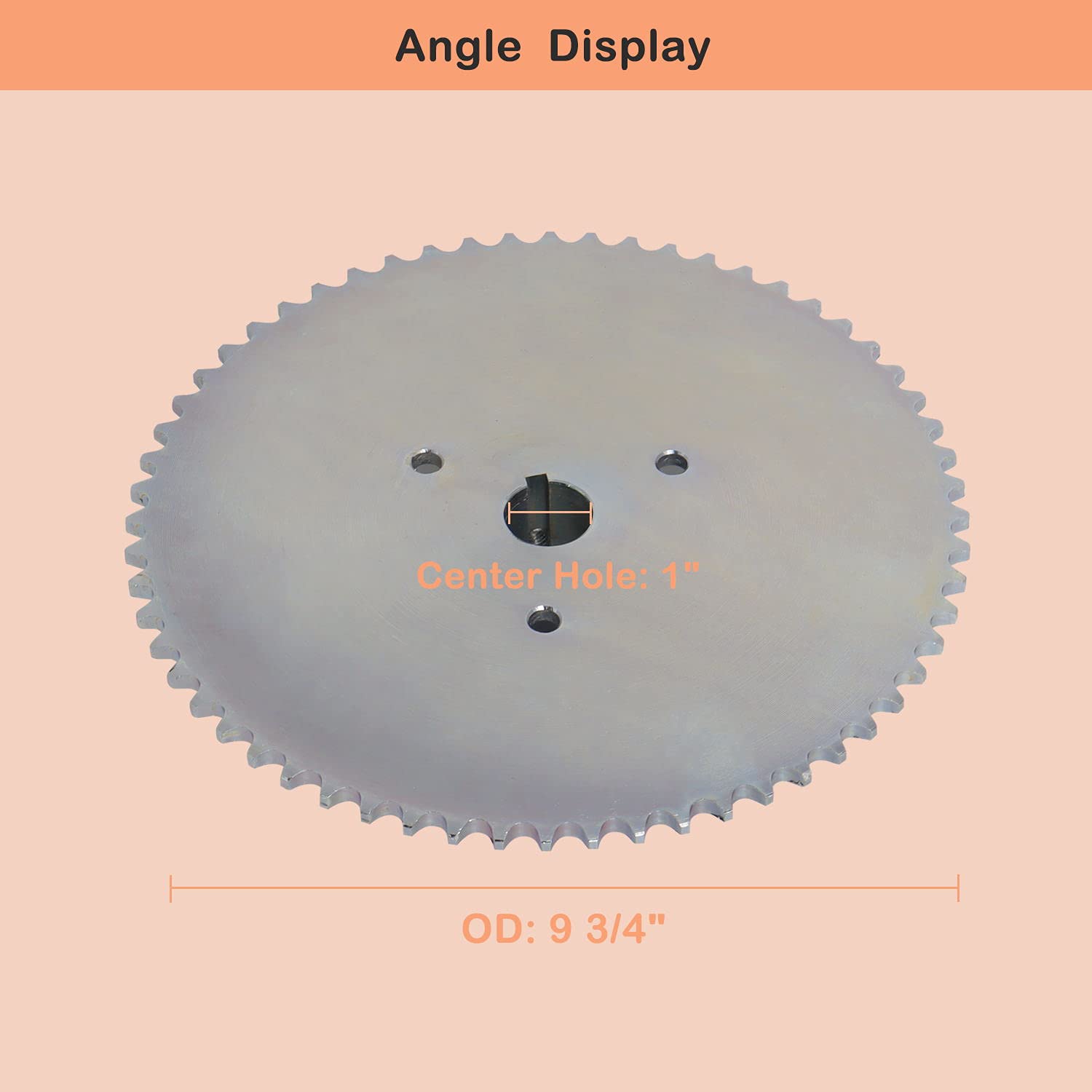 60 Tooth Go Kart Live Axle Sprocket For 40,41,420 Chain, 1' Bore, 1/4' Key Way, For Compatible With Yerf-Dog, Murray Go Karts