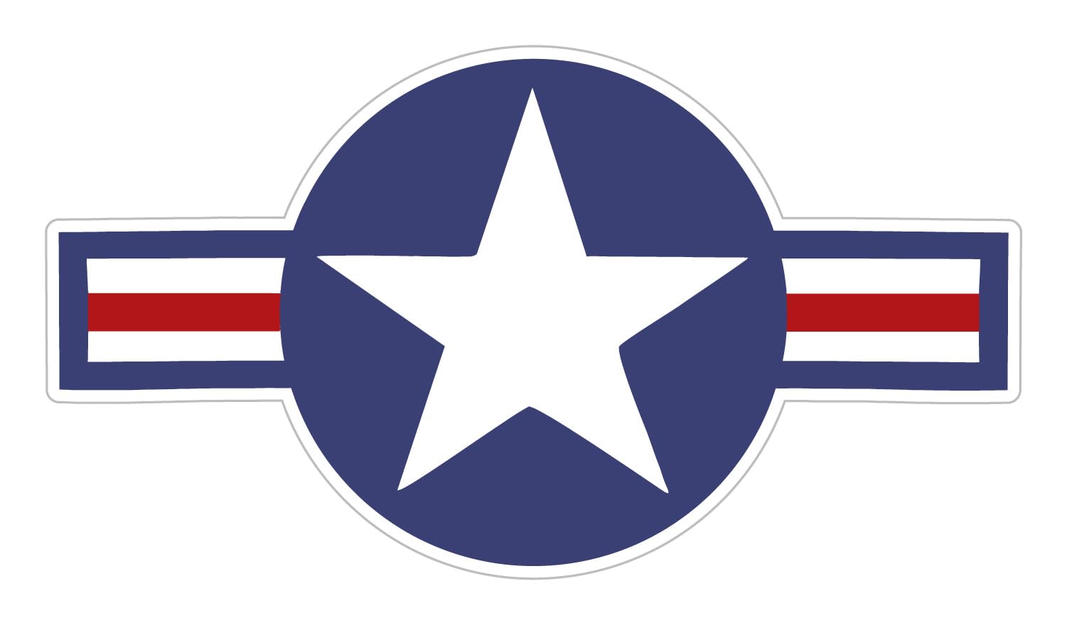 Stickerjoe Roundel Star Sticker Us Air Force Usaf Insignia Car Decal 6 X 3.5