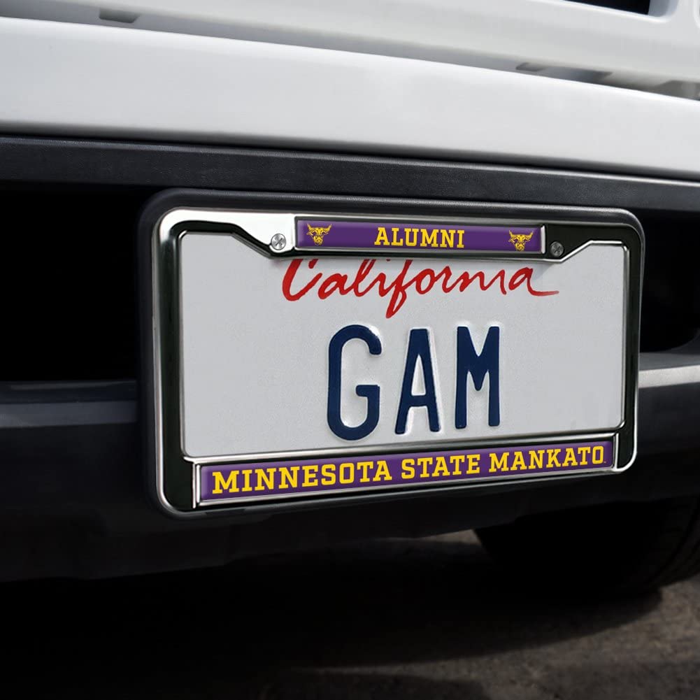 Mankato Alumni Logo Full Size Standard License Plate Metal Frame