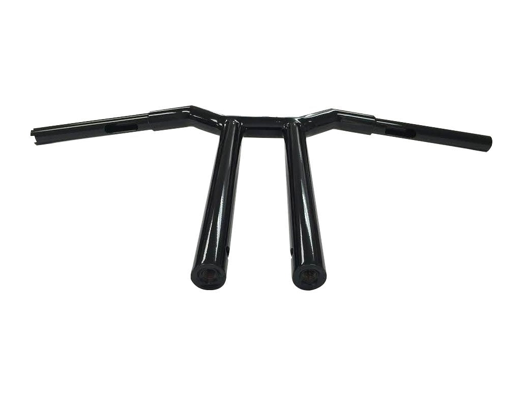 Dominator Industries 1 1/4 Inch Lane Splitter MX-T Bar, 14 Inch, Gloss Black Compatible With 1996-2022 Dyna, Street Bob, Low Rid
