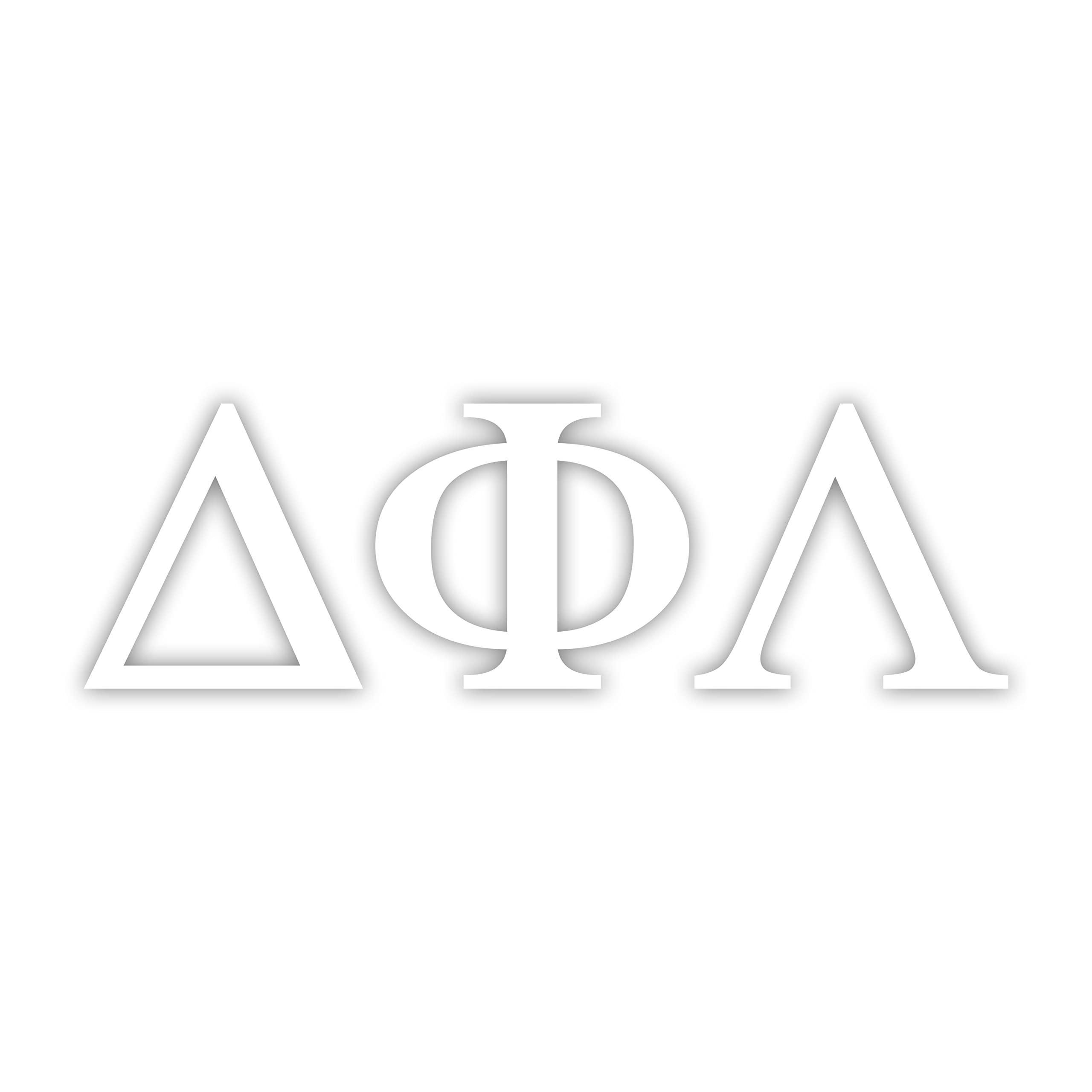 Pro-Graphx Delta Phi Lambda Greek Sorority Sticker Decal, 2.5 Inches Tall, White