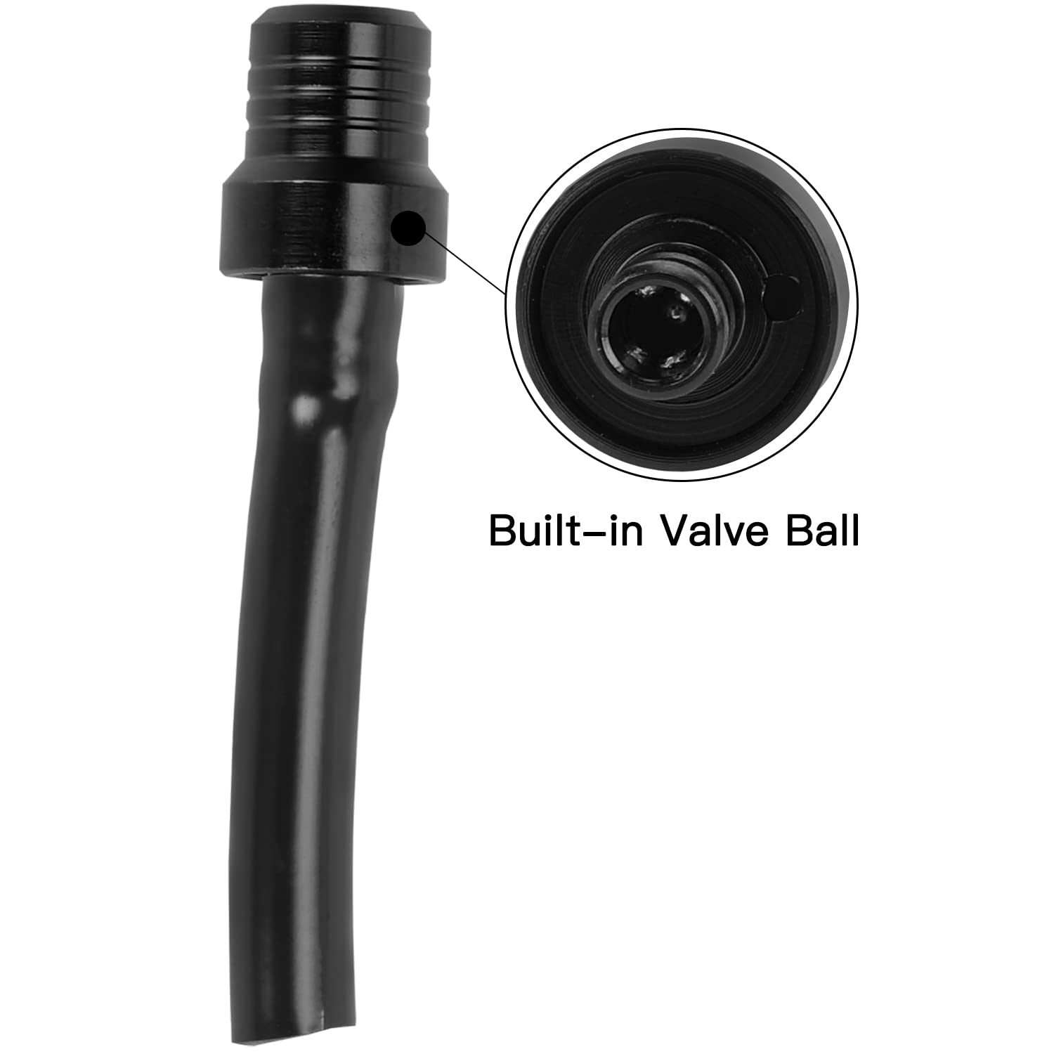 GREHUA 7pcs Black Fuel Tank Gas Cap Hose Gas Tank Breather Hose Vent for 50cc 90cc 125cc TW200 Drz400s Vitacci 125cc YZ125 420Ra