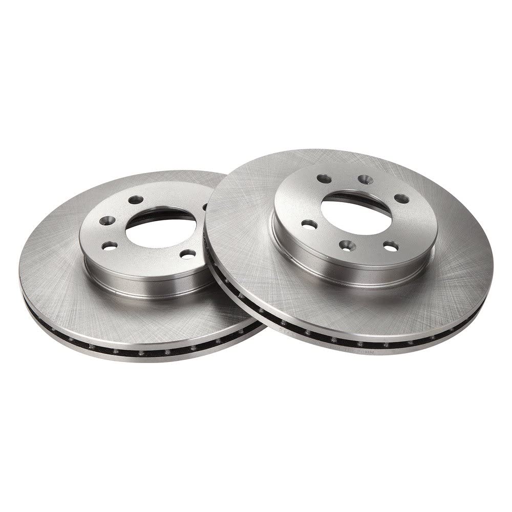 Trq Front Brake Rotors Set Vented Compatible With 2006-2011 Hyundai Accent Kia Rio