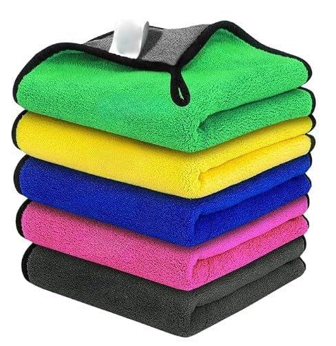 B V ENTERPRISE Microfiber Towel for Car Cleaning Ultra Soft Absorbent Cloth for Vehicle Detailing Drying Polishing Interior Exte