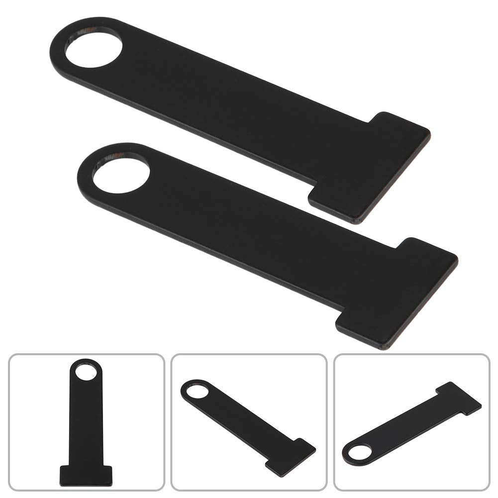 Zerone Helmet Strap D Ring Lock, Universal Stainless Steel Motorcycle Steel D Ring Lock Extension Connector For Motorcycle Scooter Bike For (Black)