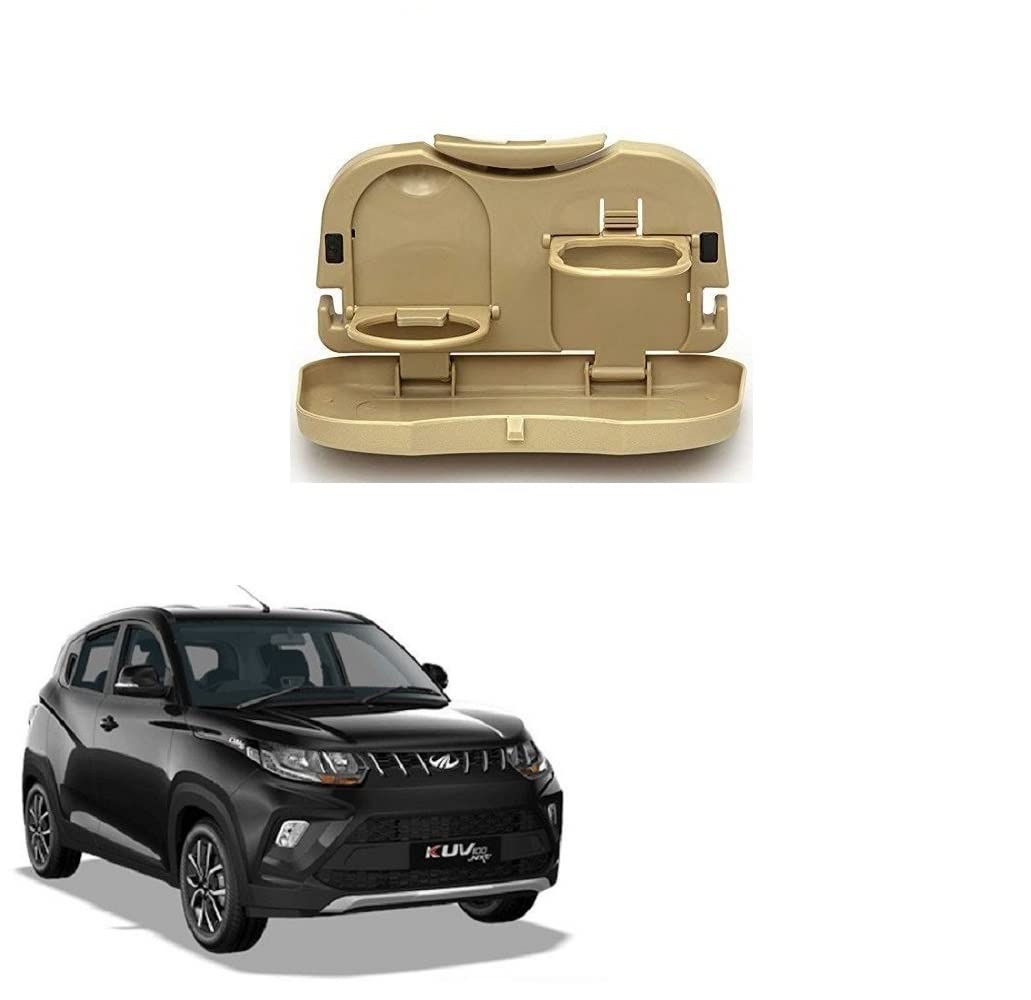Stylish Foldable Compact Car Back Seat Tray for Food/ Drinks/ Cup/ Bottle Holder Universal Pack of 1 Suitable for Mahindra KUV 1