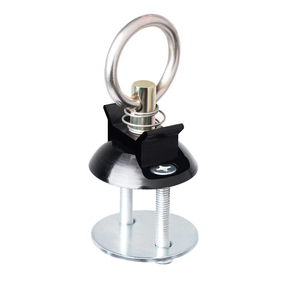 HERCOO Round Tie Down Anchor Point Kit Bolt on Track Fitting with Quick Release Compatible with Pickup Truck Motorcycles Snowmob