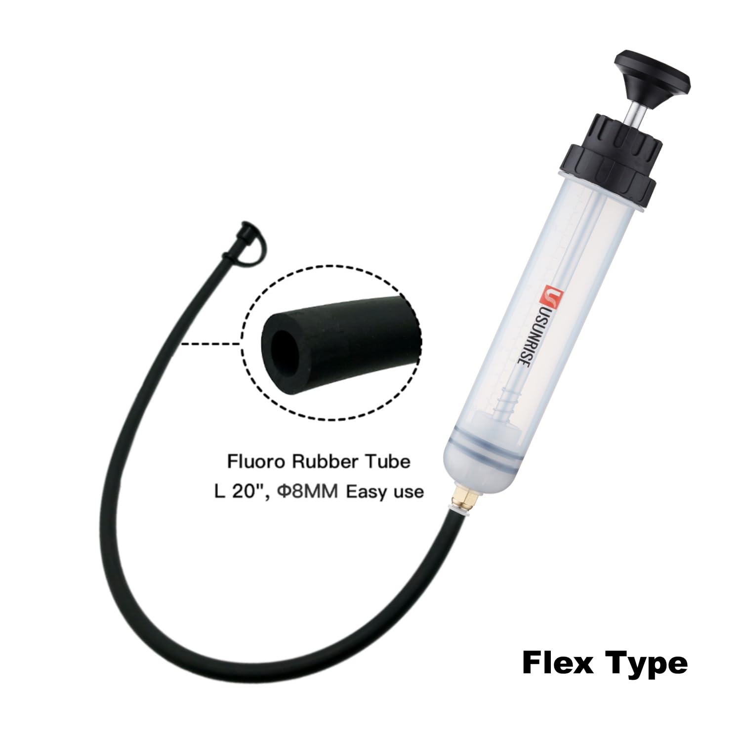 Usunrise Automotive Fluid Extractor Pump,Oil Change Syringe With Long Hose,Syringe Style Pump For Power Steering Transmission Ge